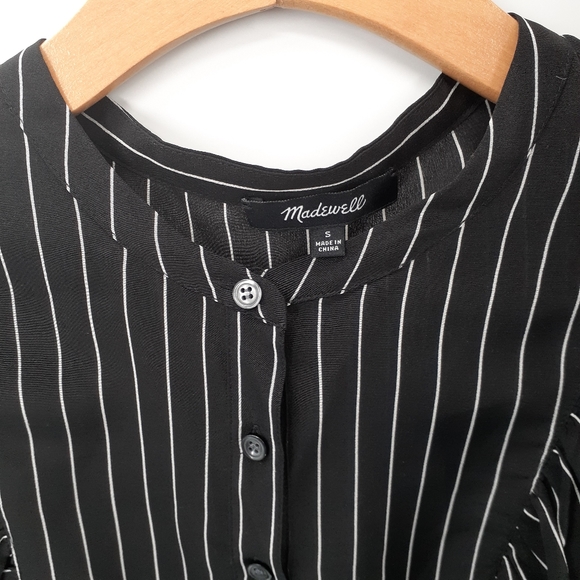 MADEWELL Silk Ruffle Front Top NWOT - Picture 9 of 11